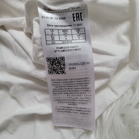 GUESS Womens Small White Red Ringer Baby Tee Logo Y2K Crop - Picture 5 of 7